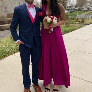 Jill Stuart Deep V Gown (Prom Dress)